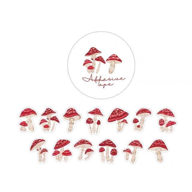 Декоративна стрічка з наліпками "Mushroom bushes" 21011 фото