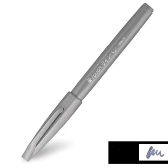 Pentel Brush Pen. Grey 00041 фото