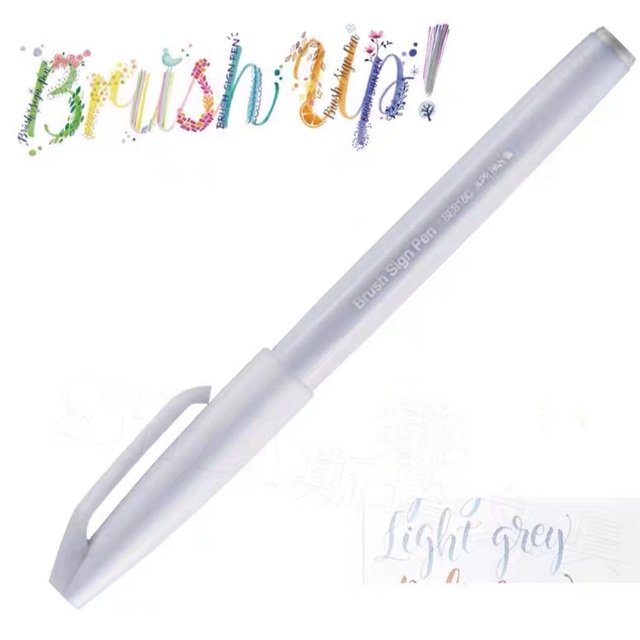 Pentel Brush Pen. Light Grey 00042 фото