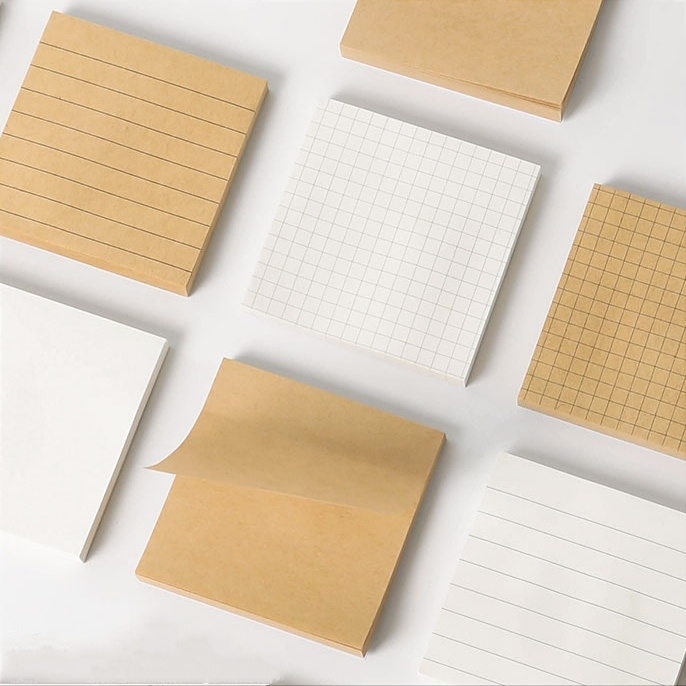 Бумага для заметок с клейким слоем (пустой лист, белая)