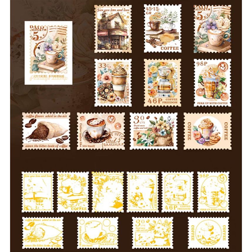 Набор наклеек "Coffee Stamp" 2-0222 фото