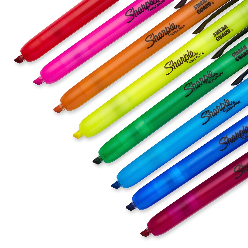 Sharpie Retractable Highlighters Chisel Tip Blue 0-00104 фото
