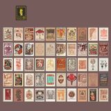 Матовий червоний папір Ex-Libris з абстрактними малюнками у коробочці з голографією Myjam