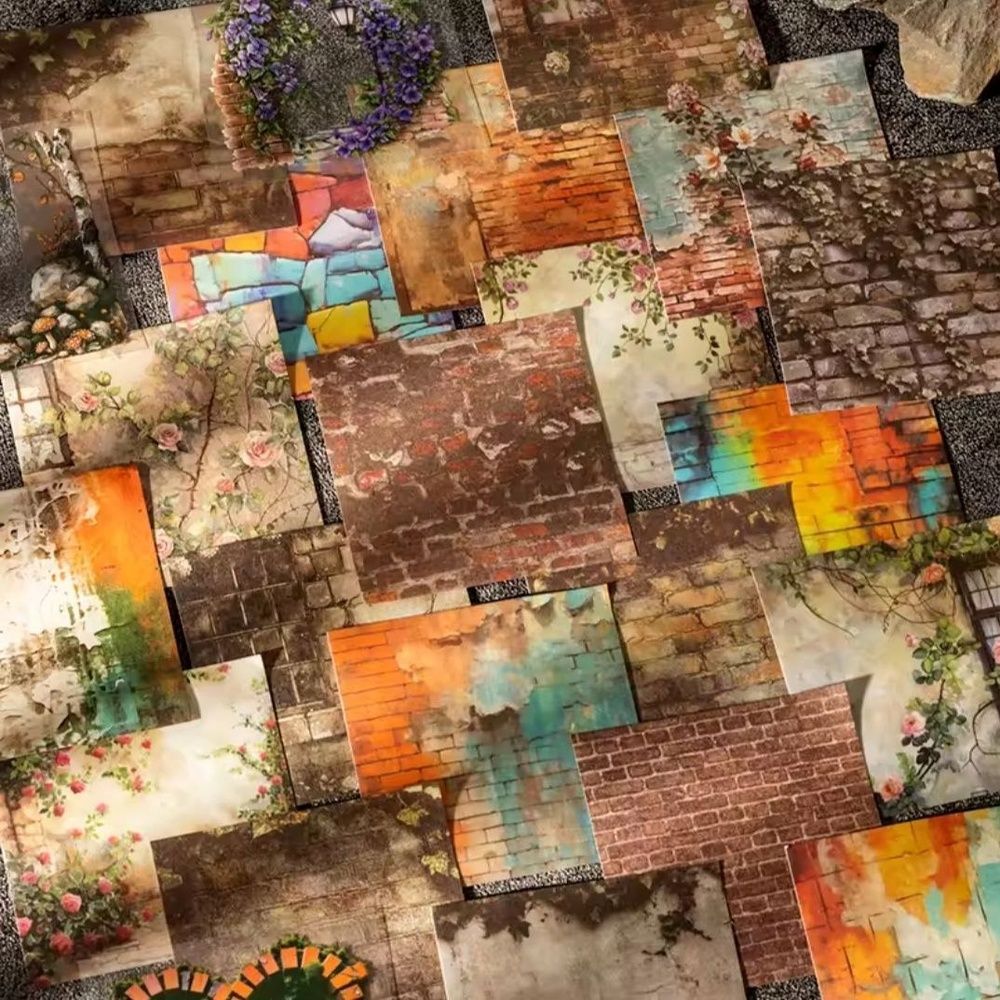 Декоративний набір для скрапбукінгу "Secret Garden & Ivy" (30 арк., 70x70 мм)