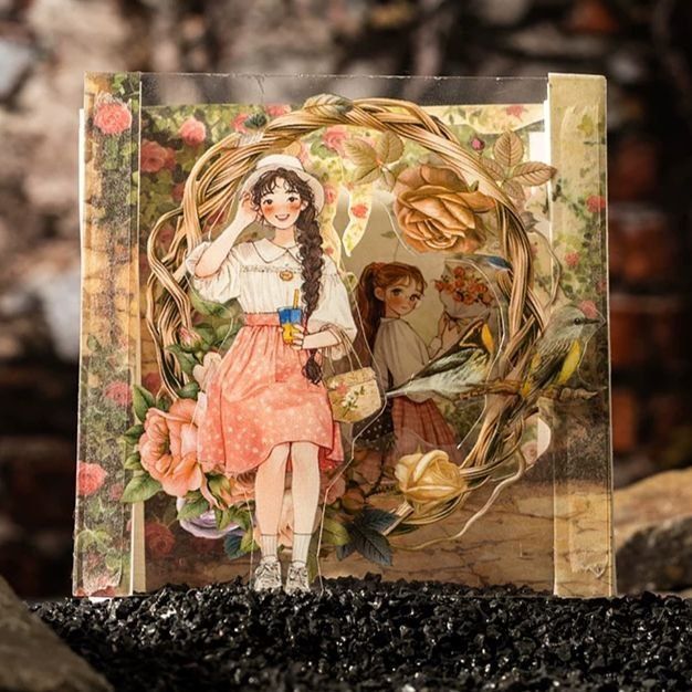Декоративний набір для скрапбукінгу "Secret Garden & Ivy" (30 арк., 70x70 мм)