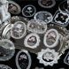 Набір прозорих наліпок Lace & Bloom з білим мереживом у формі овалів та квадратів з квітами Myjam