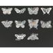 Набор прозрачных наклеек Lace & Bloom: Кружевные Бабочки (белое), 10 шт