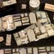 Вінтажні паперові лейби-наліпки (відріз 35 см х 50 мм) - Ретро-картотека та інвентарні номерки, самоклейки з контурною висічкою для скрапбукінгу