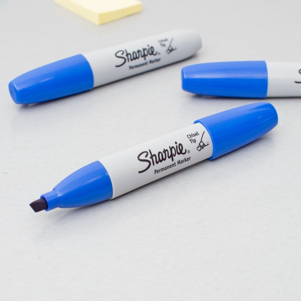 Перманентные маркеры Sharpie Chisel Tip Blue 000502 фото