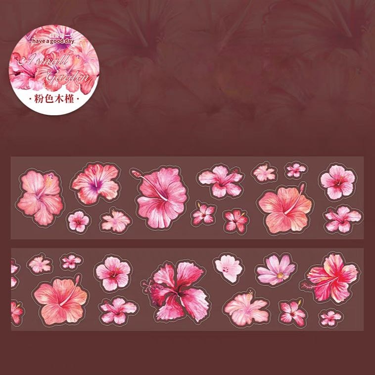 Лента с перфорироваными наклейками "Pink Hibiscus" 2-02462 фото