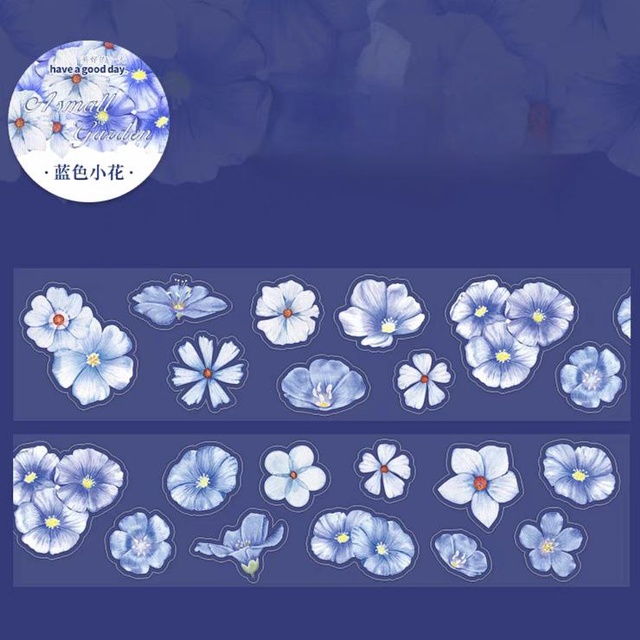 Лента с перфорироваными наклейками "Little Blue Flower" 2-02464 фото