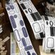 Паперові лейби-наліпки (відріз 35 см х 50 мм) - Сині аптекарські етикетки та рамки, самоклейки з контурною висічкою для скрапбукінгу