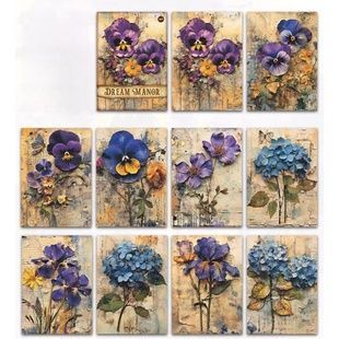 Набори декоративного паперу "Flowers Bloom in Old Traces"