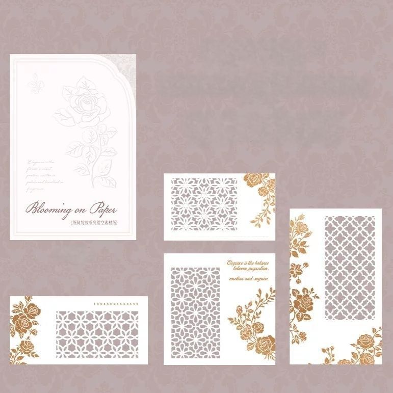 Набір ажурних рамок Golden Filigree: Класична троянда, 4 шт