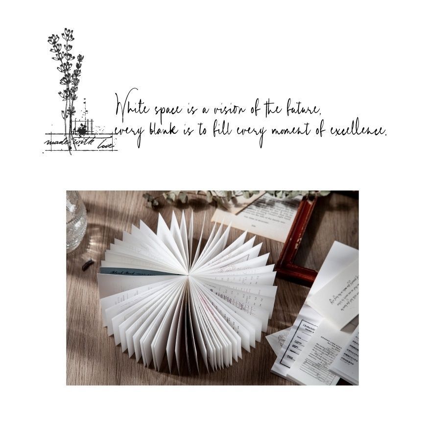 Блокнотик декоративной бумаги "Blank Book. White Kraft"