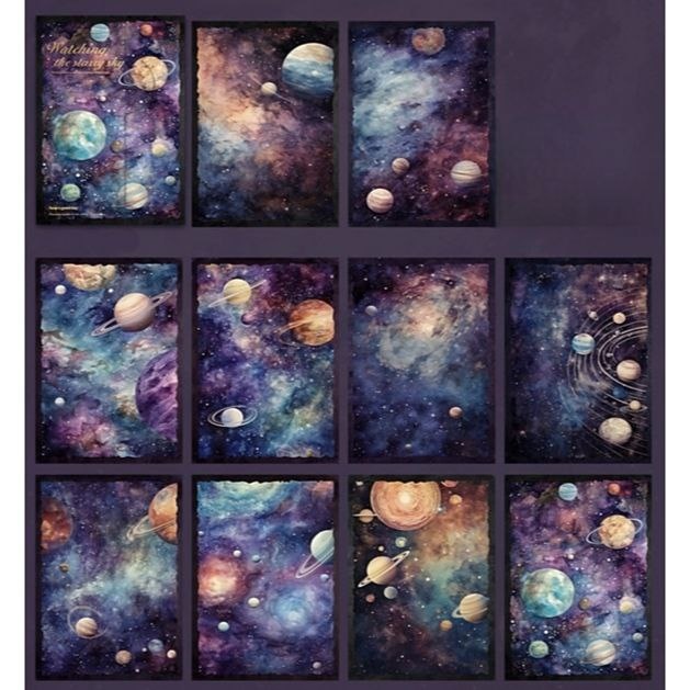 Набори декоративного паперу "Purple Clouds and Starry Sky" 4-0523 фото