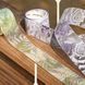 Скотч ПЕТ Frosted Sand 30 мм: Лесной морозный папоротник, Forest Frosted Fern (отрез 35см)