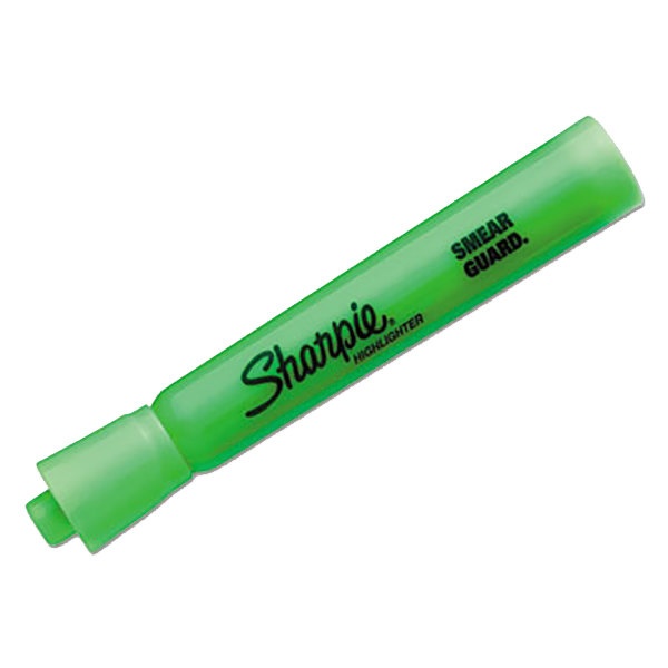 Sharpie Highlighter Chisel Tip Fluorescent Green 0-00055 фото
