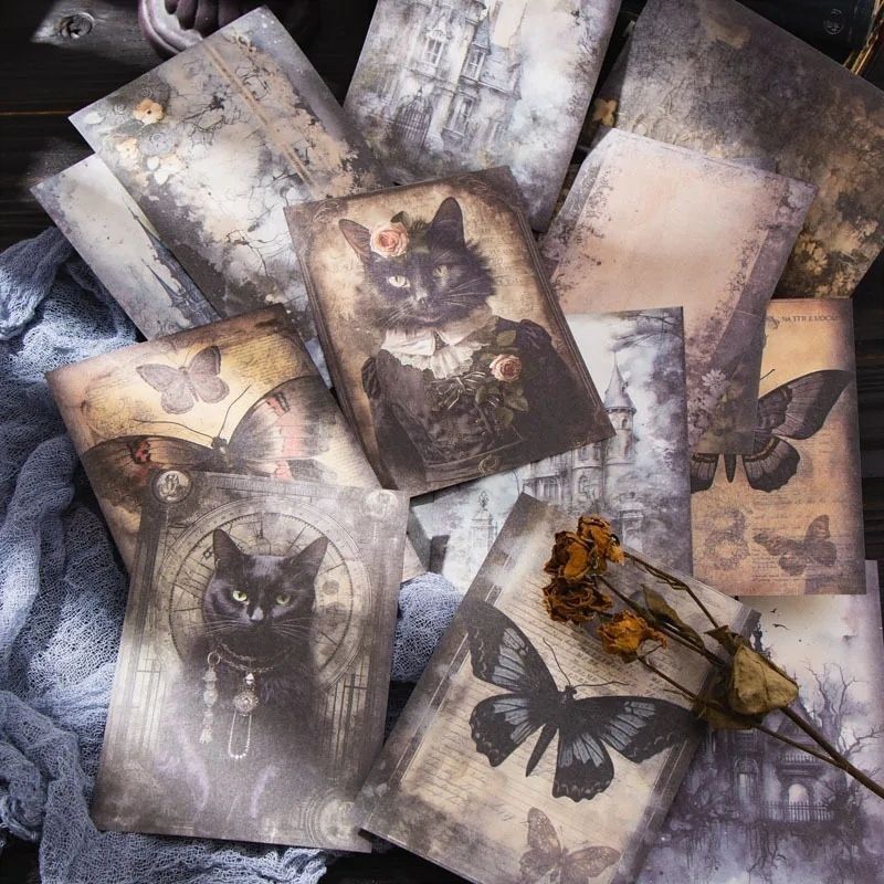 Наборы декоративной бумаги "Butterflies Rise in the Dark Night"