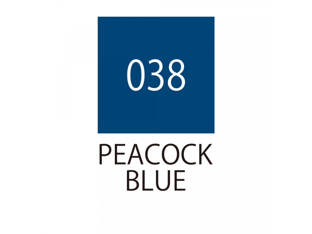 Акварельний Маркер-пензиль Zig Kuretake Fudebiyori 038 Peacock Blue 00764 фото