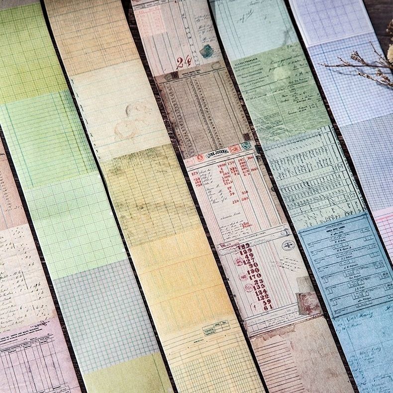 Декоративный скотч бумажный &laquo;Old bills&raquo;, отрез ленты 50х380 мм (Голубой/Серый). ДС-00772 фото