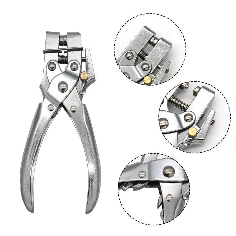 Установник люверсів та дирокол 2 в 1 (Eyelet Plier 5 мм) з лінійкою + набір 100 люверсів, посилені затискачі для скрапбукінгу РЗ-004 фото