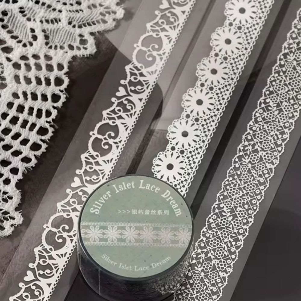 ПЭТ-скотч Серебряное кружево: Silver Dew (23 мм х 2 м), рельефный ДС-00836 фото