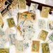 Паперові наліпки у формі марок з китайськими жіночими образами, красунями в традиційному вбранні та золотим тисненням Myjam