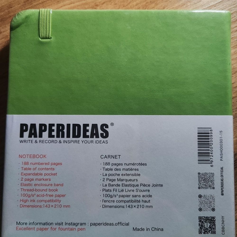 Блокнот Paperideas в крапку (Зелене Яблуко, тверда палітурка)