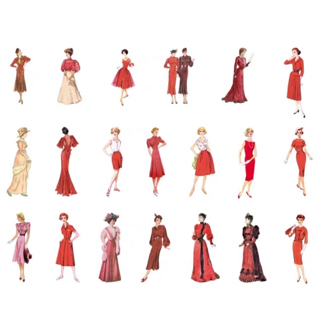 Набір наліпок "Women in Red" 2-01781 фото