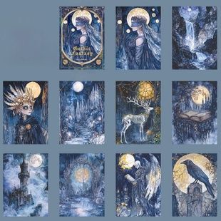 Матовий шорсткий папір Gothic Fantasy із містичними замками та готичними пейзажами Myjam