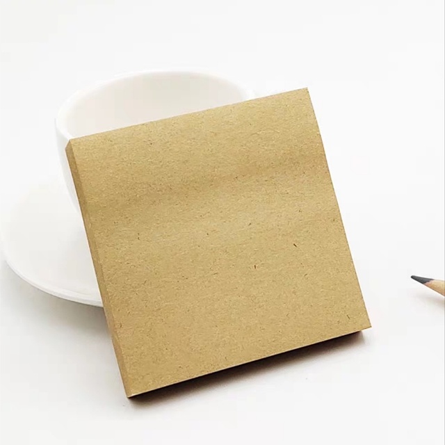 Бумага для заметок с клейким слоем (пустой лист, крафт)