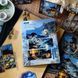 Прозорі ПЕТ наліпки-рамки у формі традиційних східних подвійних віконець із зображенням синіх пагод та каліграфії Myjam
